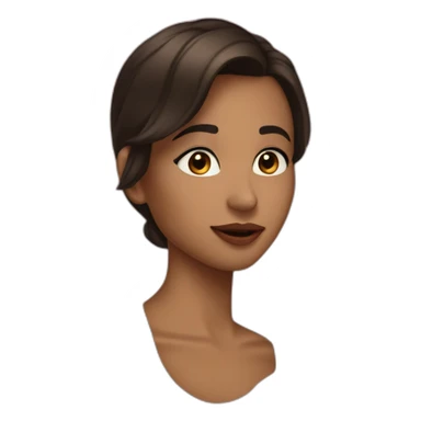 Brune bisous sticker