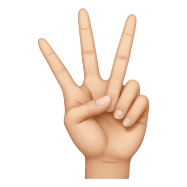 Hand making V sign backwards sticker