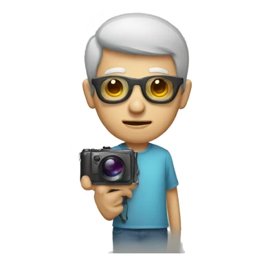 BLIND MAN whith photocamera sticker