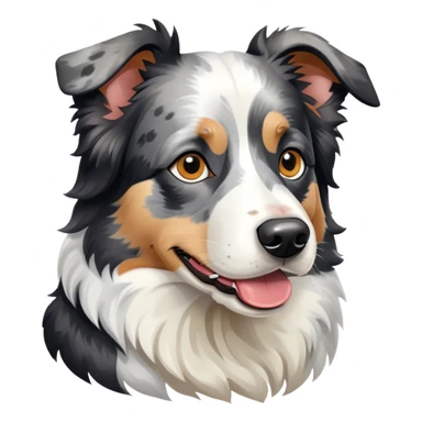 Merle border collie dog sticker