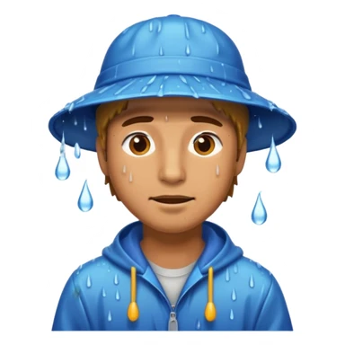 man caught in the rain sticker