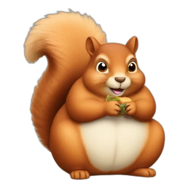 fat squirrel sticker