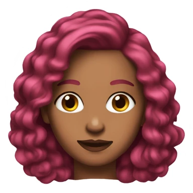 💁🏼‍♀️ this emoji but with dark red hair  sticker
