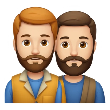 Bearded male couple sticker