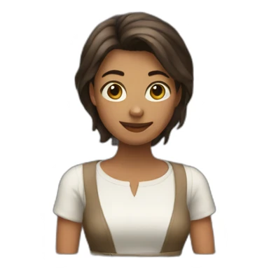 Woman with the heavies sticker