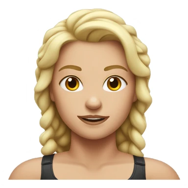 Muscular white woman sticker