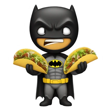 Batman eating tacos sticker