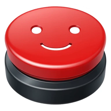 red button with a slight shadow sticker