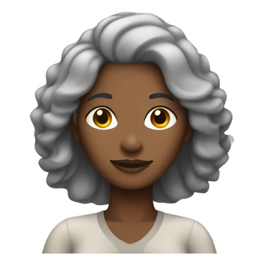 Relaxing black woman with gray hair  sticker