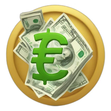 Money flow with € symbol sticker