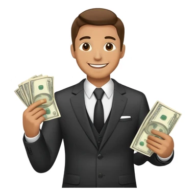 Man in love with money  sticker