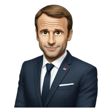 Macron qui fait des douche d honneurs sticker