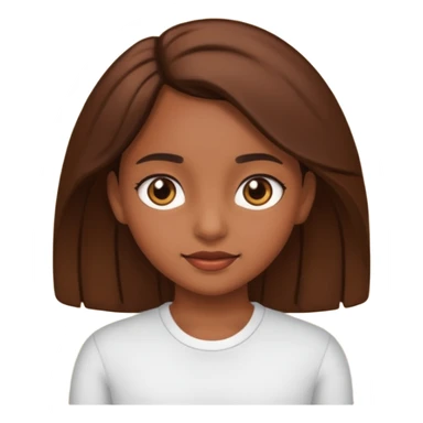 portrait of a brown skinned girl sticker