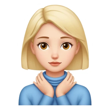 girl with hands around neck sticker