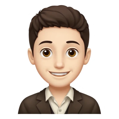 Jewish boy white kipa long peyos sticker