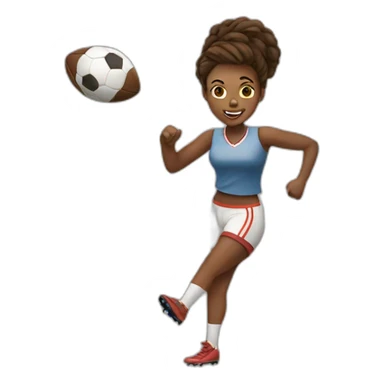 Woman playing football sticker