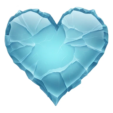 cracked ice heart sticker