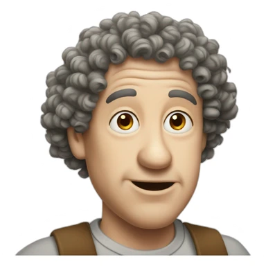 Curly of the three stooges sticker