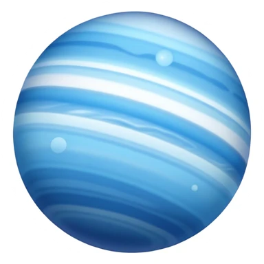 beautiful planet with multiple shades of blue rings around it sticker