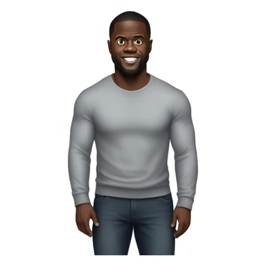 Entire body shot of tall Kevin hart sticker