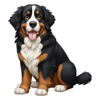 Bernese mountain dog fondue cheese sticker