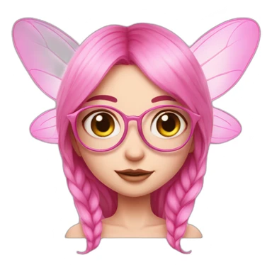 4 eyed pink skin ailen fairy girl sticker