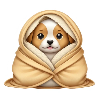 Dog in a burrito blanket sticker