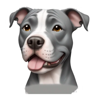 all gray pit bull sticker