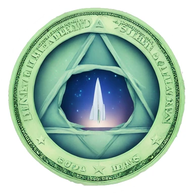 A stargate full of unites states dollars sticker