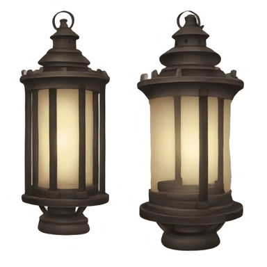antique lantern sticker