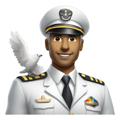 White rainbow pilot  sticker