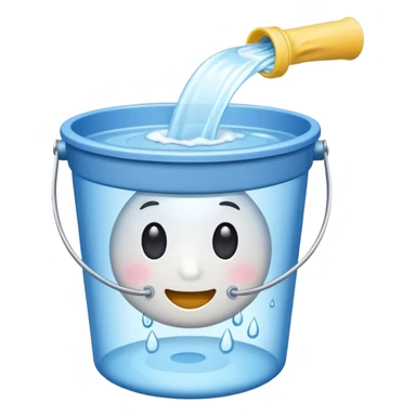 bucket with a rag for cleaning sticker