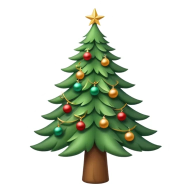 tall christmas tree with soft leaves sticker
