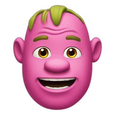 Pink shrek sticker