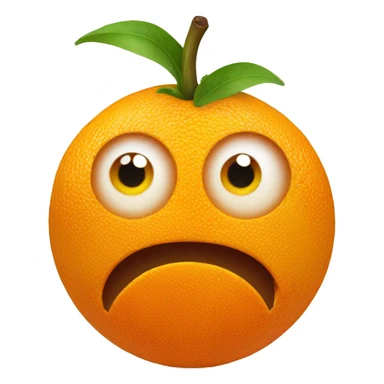 Orange fruit with eyes sticker
