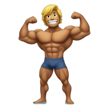 flexing muscle sticker