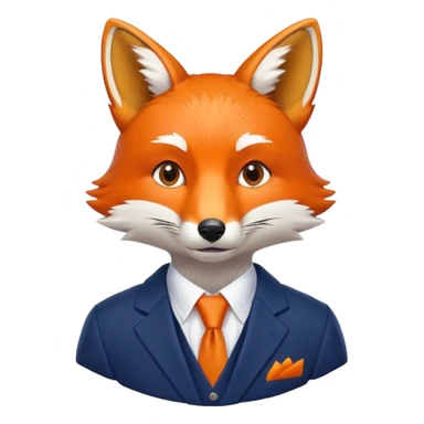 Fox wearing a sport coat  sticker