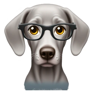 Nerdy weimaraner sticker