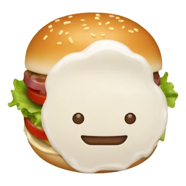Burger with mayo sticker