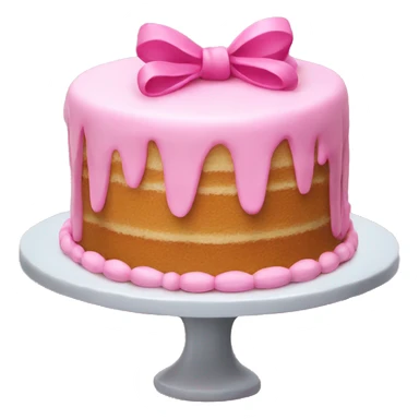 cake with pink bow sticker