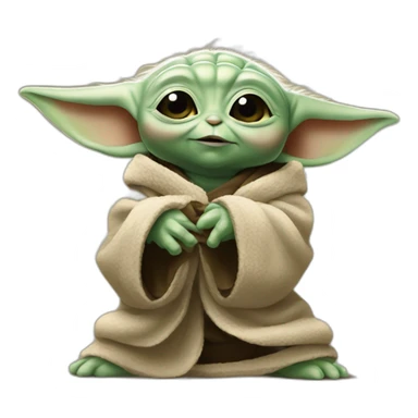 baby yoda kicking to goal to another baby yoda sticker