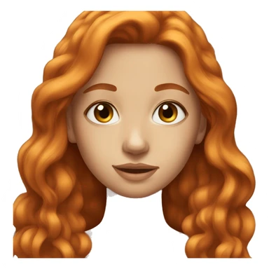 Beautiful girl with long ginger hair  sticker