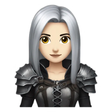 goth,girl,ash color hair,sexy,dark-souls sticker