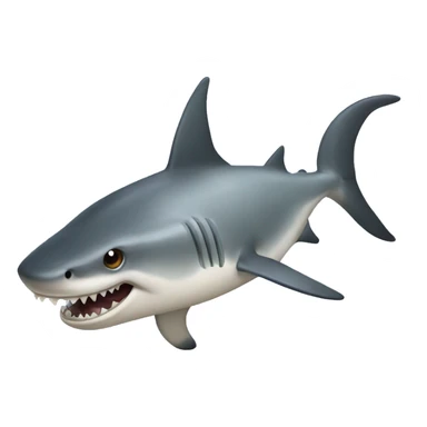 Tiburón con un pato sticker