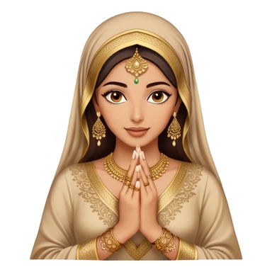 An Arab woman,showcasing her beautifully adorned hands with intricate henna designs  and long, elegant nails. She wears multiple gold rings that complement her shimmering golden Arabic traditional abaya sticker