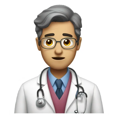 A doctor that is confused  sticker