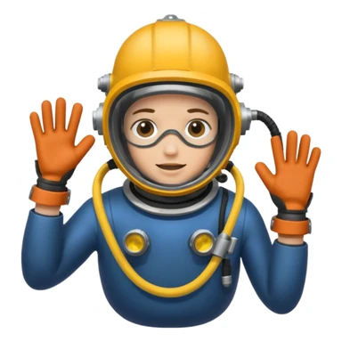 Una persona soldando bajo agua sticker