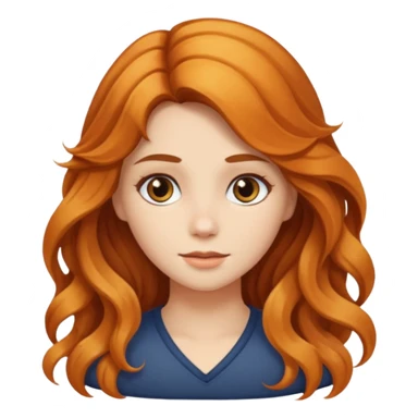 girl with long wavy calico hair sticker