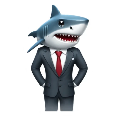Shark in business suit sticker
