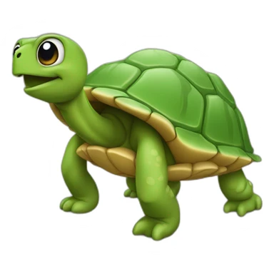 Tortue sur des toulettes sticker